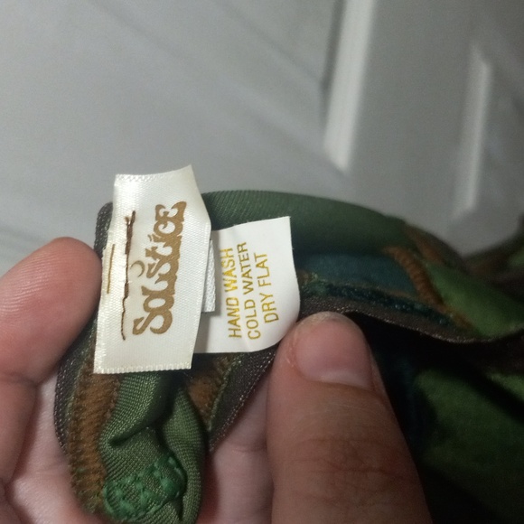 Beautiful Plus Size Solstice Intimates Green Velvet Weed Shorts - Picture 6 of 7